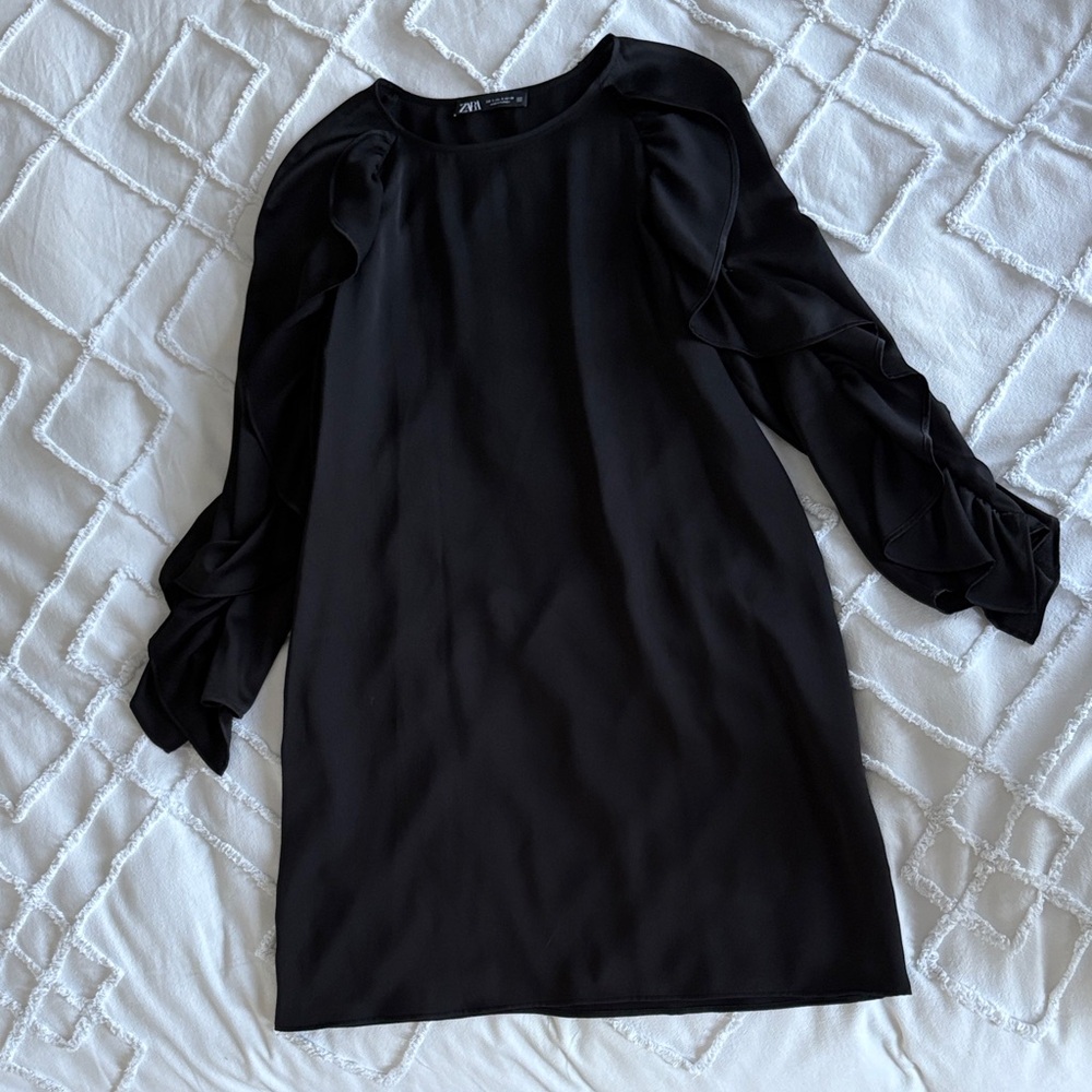 ZARA Black Long Sleeve Dress